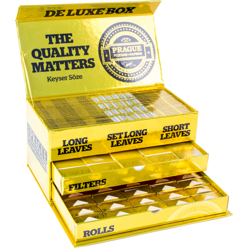 Cigaretové filtry a papírky - Gold deluxe box