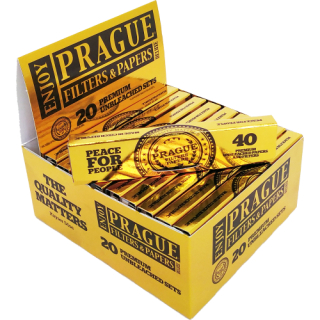 PF&P cigaretové papírky - Unbleached SET - box 20 ks